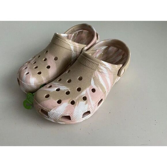 Crocs Classic Marbled Tie Dye Clogs Unisex Men’s Sz 10 Women’s 12 Chai Pink NEW - Picture 6 of 9